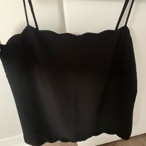 Banana Republic scalloped Black Camisole Top